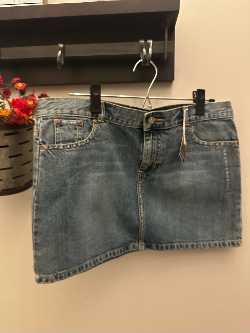 🍎 NWT! Vintage Denim mini skirt